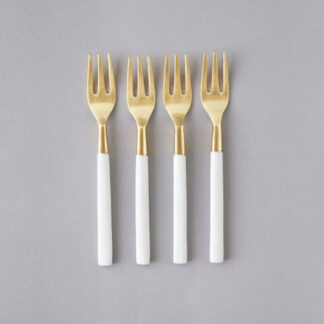 Nel Lusso Bianco Cake Fork Set