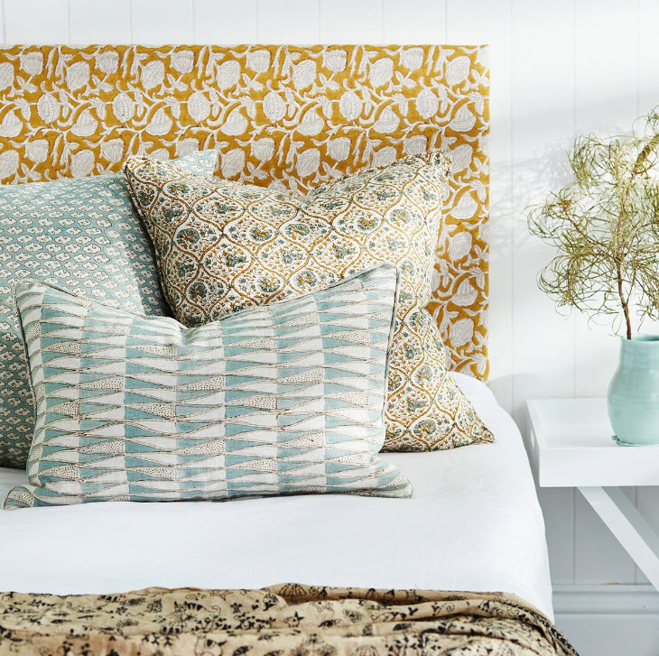 Walter G Kumo Oak Celadon Linen Cushion