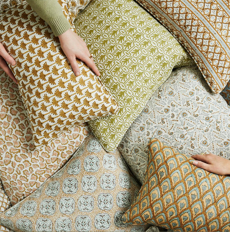 Walter G Cassis Olive Linen Cushion