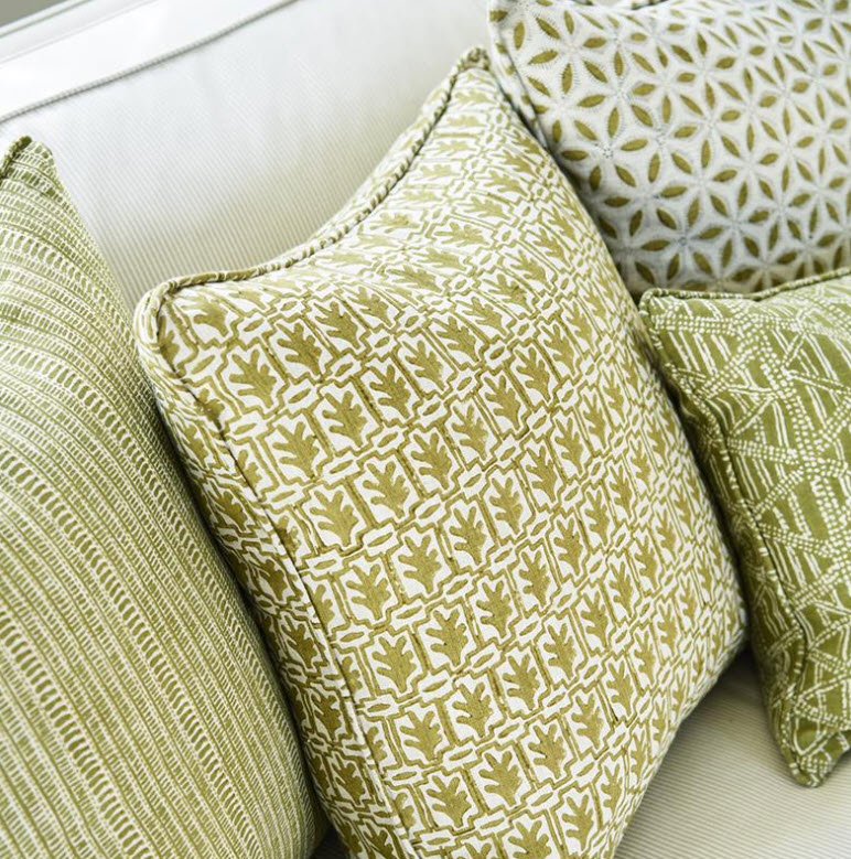 Walter G Cassis Olive Linen Cushion