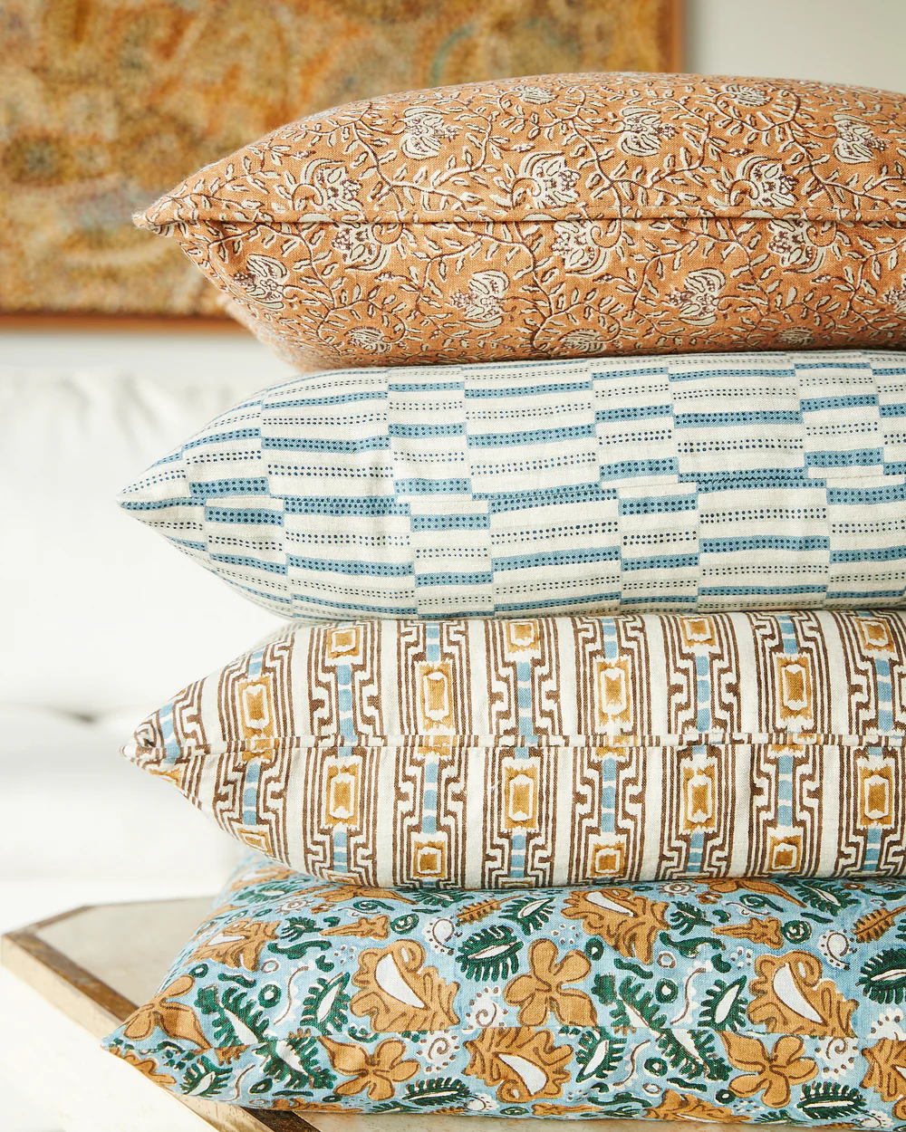 Walter G Adras Tobacco Linen Cushion