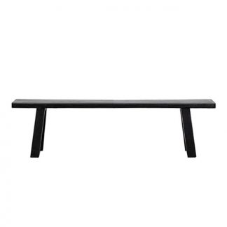 Parq Wooden Bench Long - Black