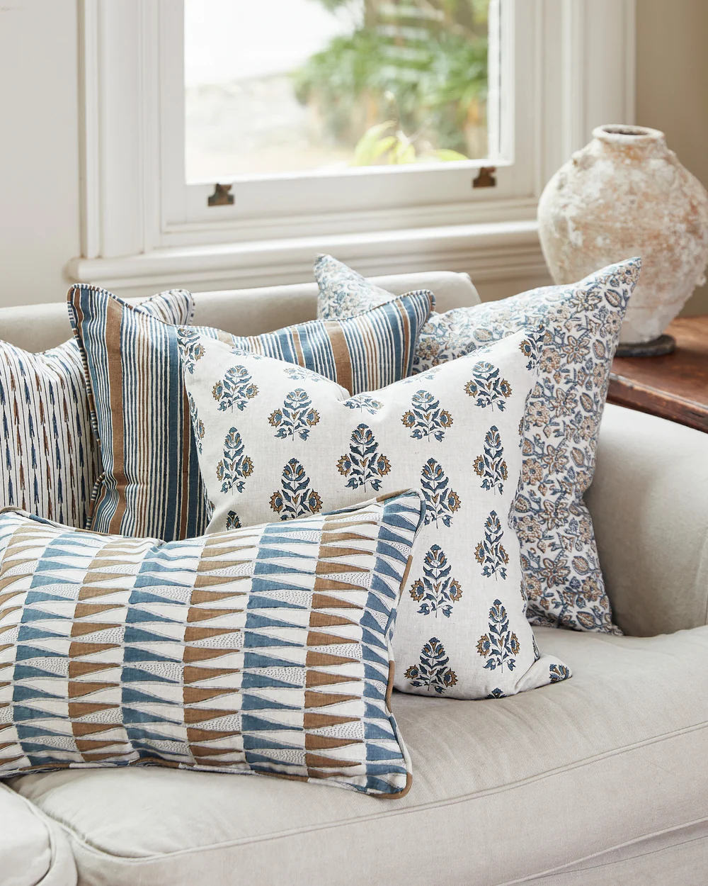 Krabi Walnut Linen Cushion