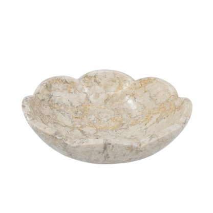 Marble Bowl with Scalloped Edge