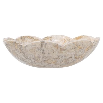 Marble Bowl with Scalloped Edge