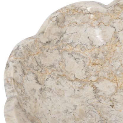 Marble Bowl with Scalloped Edge - Image 3