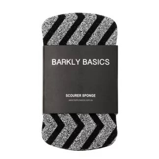 Barkly Basics Black and White Chevron Scourer Sponge