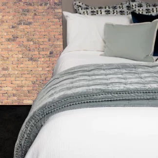Seneca Cruz Velvet Coverlet Sea