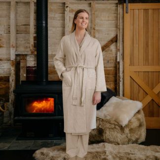 MM Linen Willow Robe Ecru