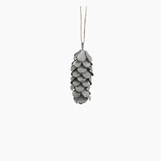 French Country Hanging PInecone Long Ash Grey