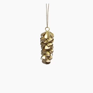 French Country Hanging Pine cone Long Gold