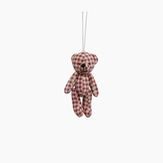 French Country Hanging Teddy Bear Red Gingham