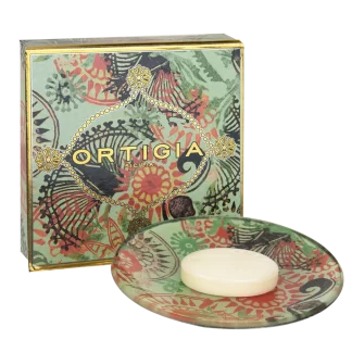 Ortigia Sicilia Fico d'India Glass Plate and Soap