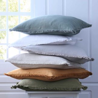 MM Linen Laundered Linen Euro Pillowcase Set