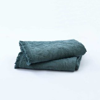 MM Linen Mayen Throw Bluestone
