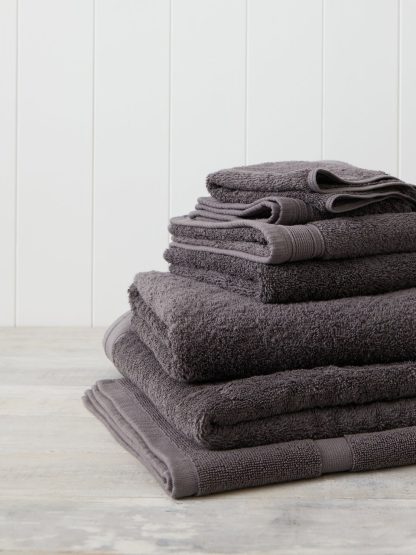 Wallace Cotton Oasis Towel Set - Charcoal
