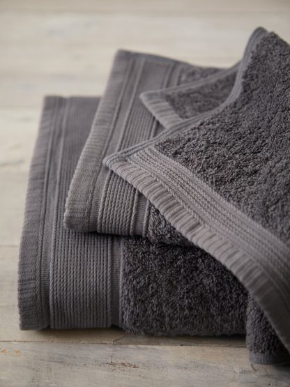 Wallace Cotton Oasis Towel Set - Charcoal