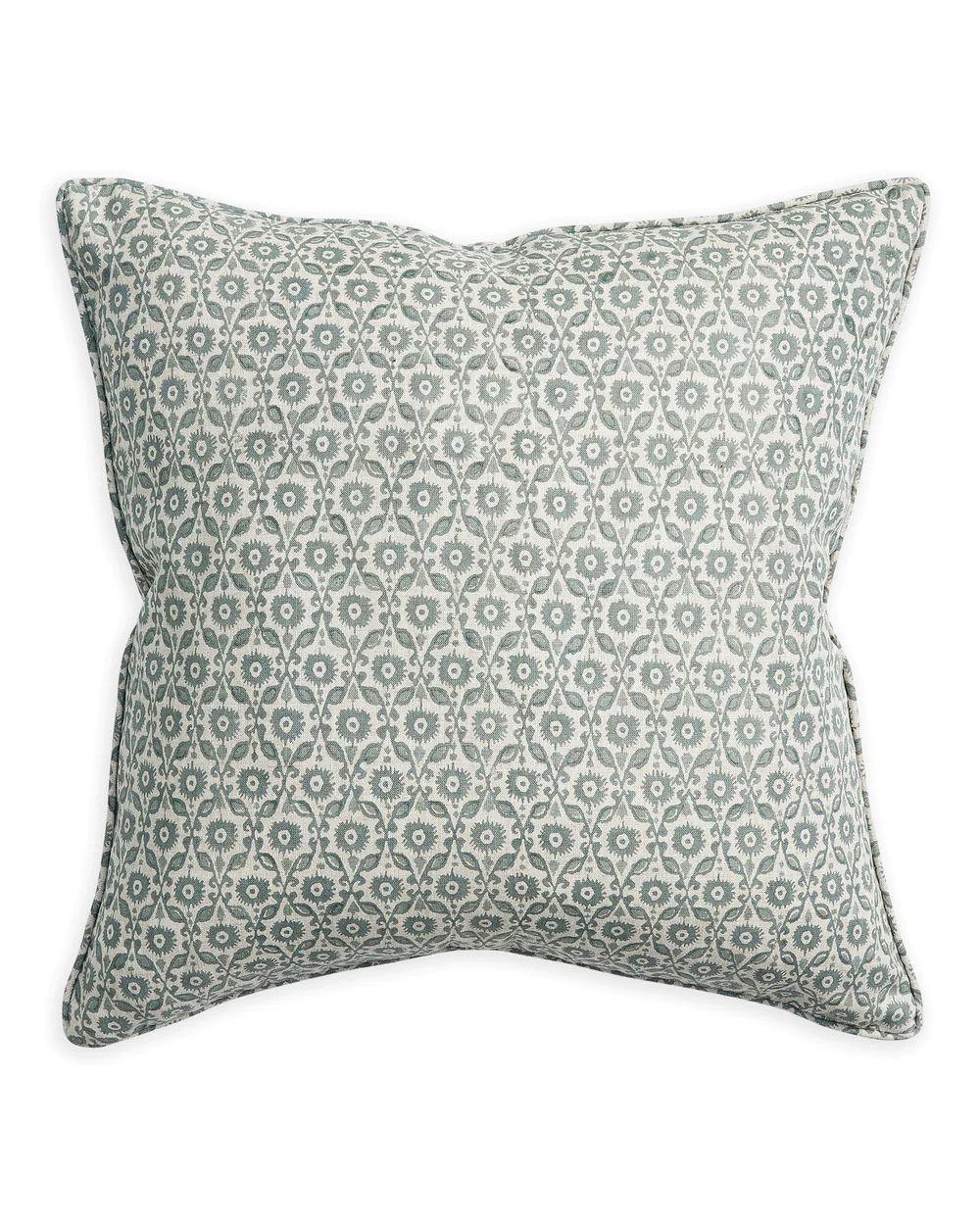 Walter G Suzani Celadon Linen Cushion